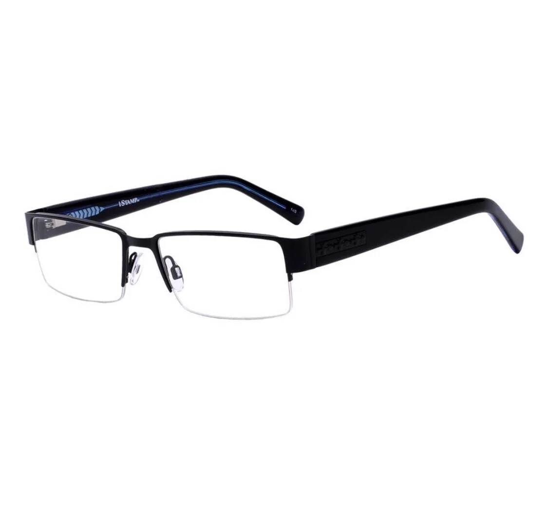 BOGO! iSTAMP Mens Matte Black Blue FRAMES Eyeglasses XP 616M 54-17-140 Demo 2