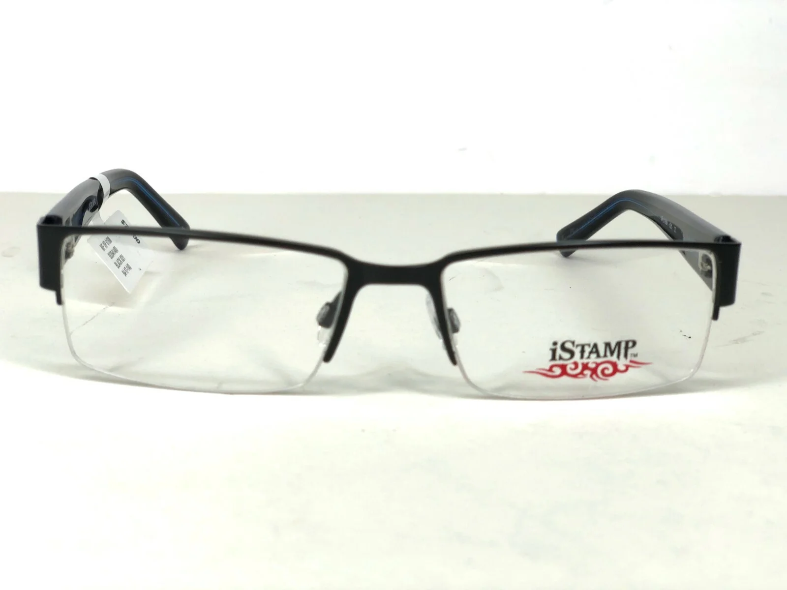 BOGO! iSTAMP Mens Matte Black Blue FRAMES Eyeglasses XP 616M 54-17-140 Demo 4