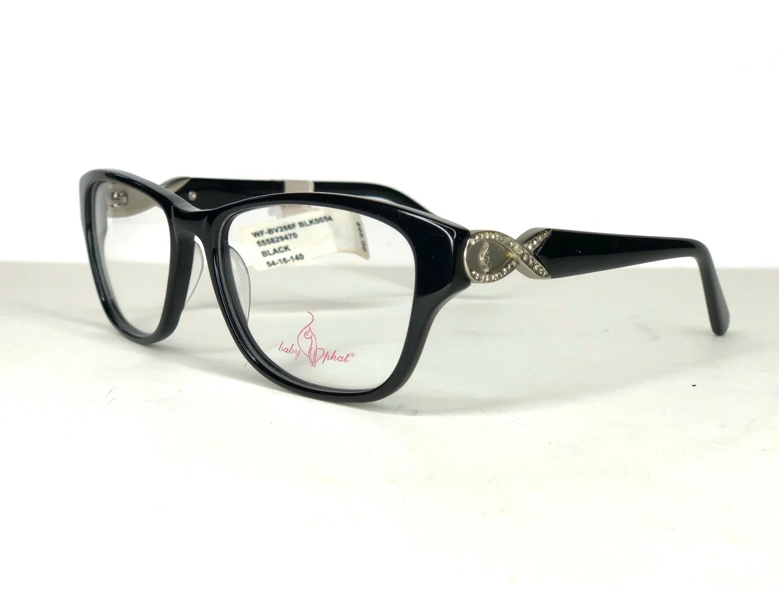 BOGO! New Baby Phat Eyeglasses FRAMES Black Silver women BV266 54-16-140 Demo 2
