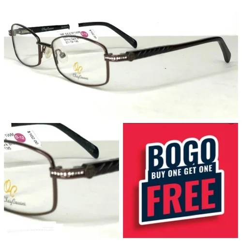 BOGO! OC Oleg Cassini Eyeglasses FRAMES Shiny dk Brown 371 51-19-135 Womens