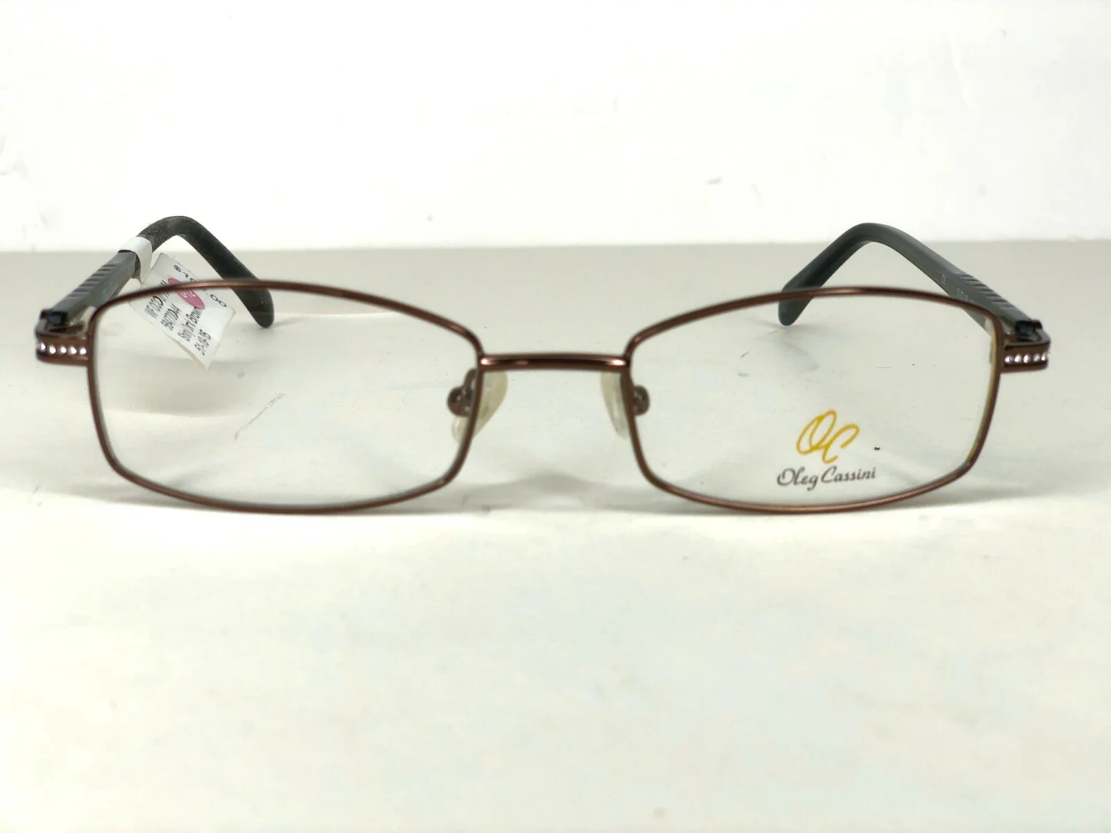 BOGO! OC Oleg Cassini Eyeglasses FRAMES Shiny dk Brown 371 51-19-135 Womens 3
