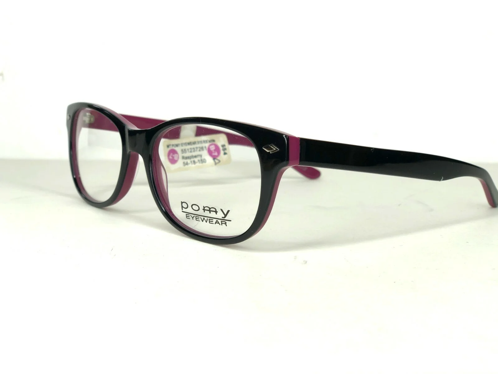 BOGO Pomy Eyewear Eyeglasses Rasberry black 54-18-150 315 FRAMES lens womens 3