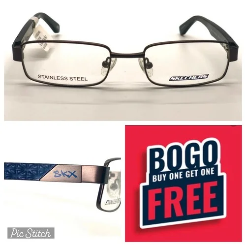 BOGO SKECHERS Eyeglasses SK1108 Gunmetal BLUE 49-18-130 Unisex FRAMES demo lens
