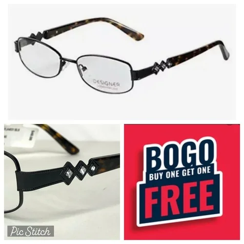 BOGO Trend by DNA Black tort Eyeglasses A4031 53-17-140 Frames RX Diamond women
