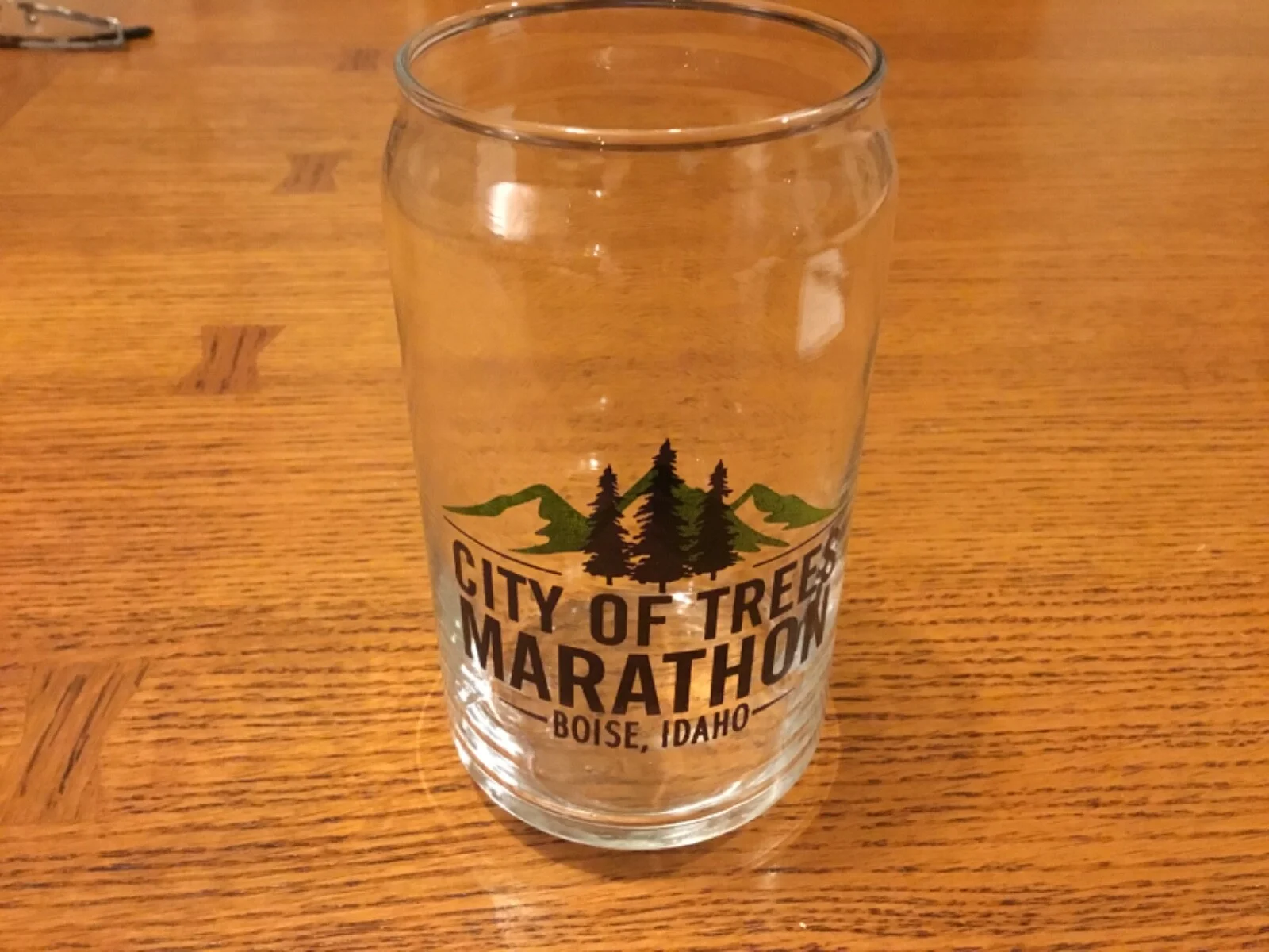 Boise Idaho City of Trees Marathon Souvenir Glass 2022