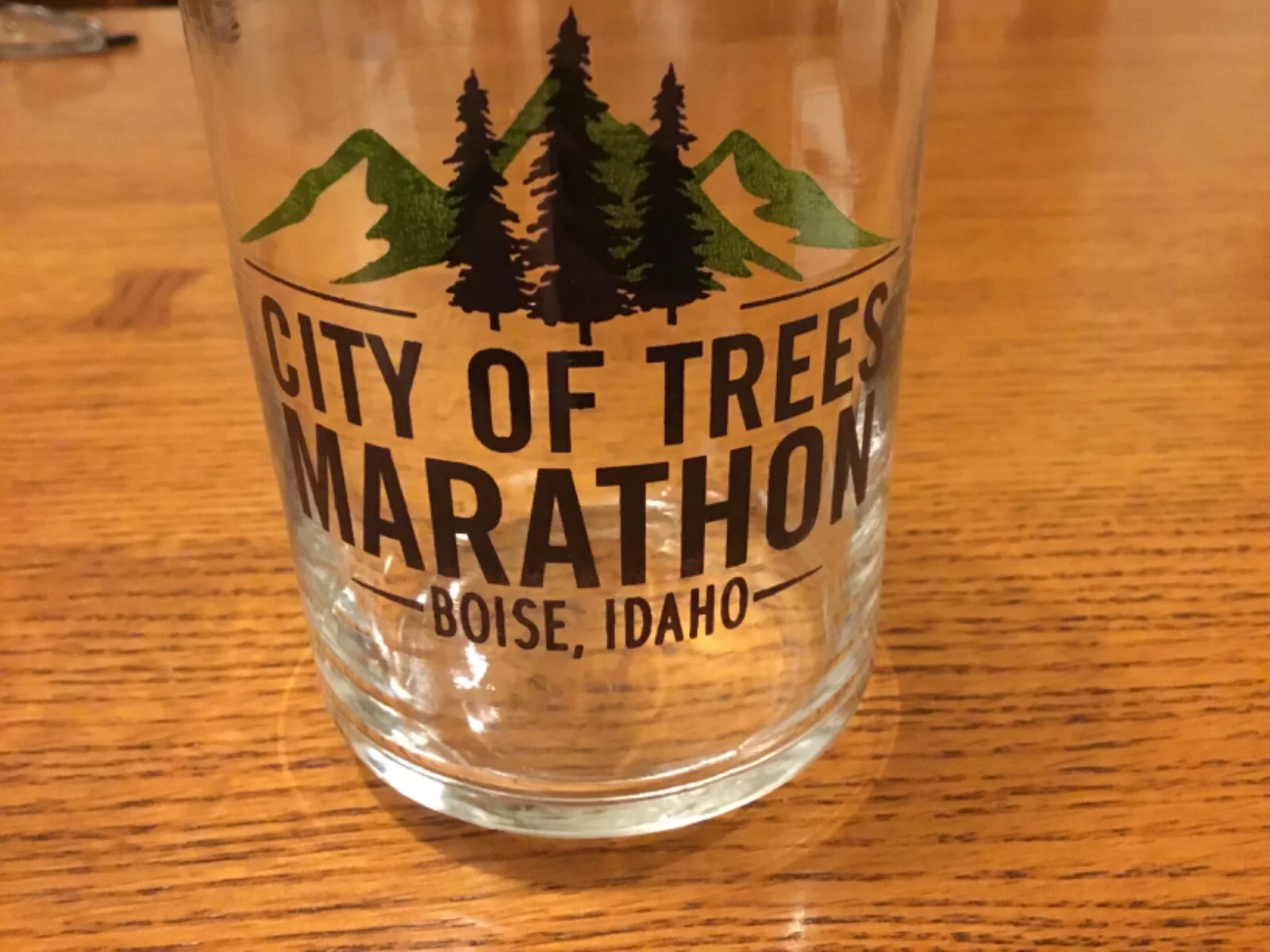 Boise Idaho City of Trees Marathon Souvenir Glass 2022 2