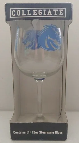 Boise State Broncos Collegiate 12 Oz. Stemware Glass, NEW IN BOX!
