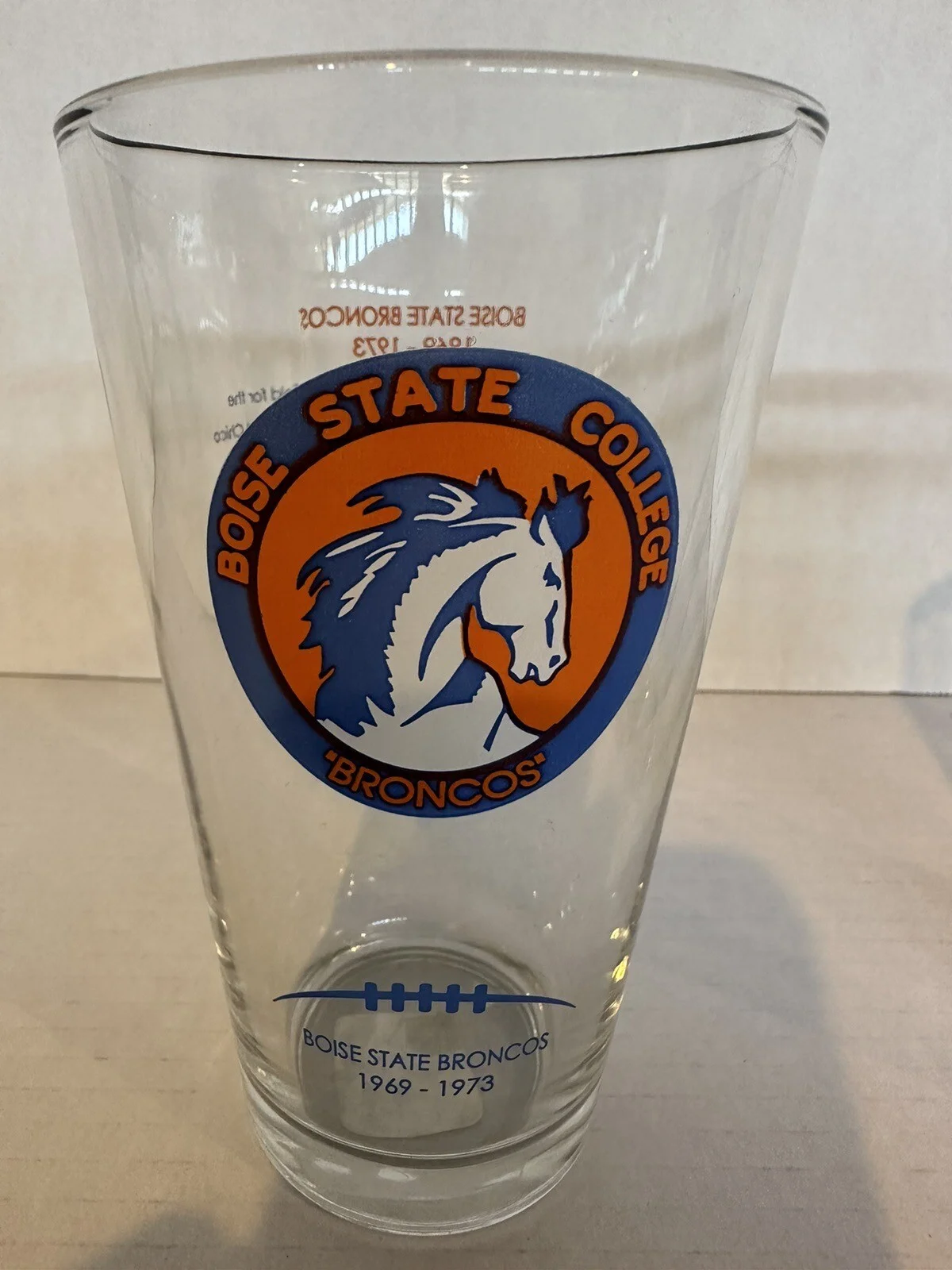 Boise State Broncos 2 Glass Cups 3