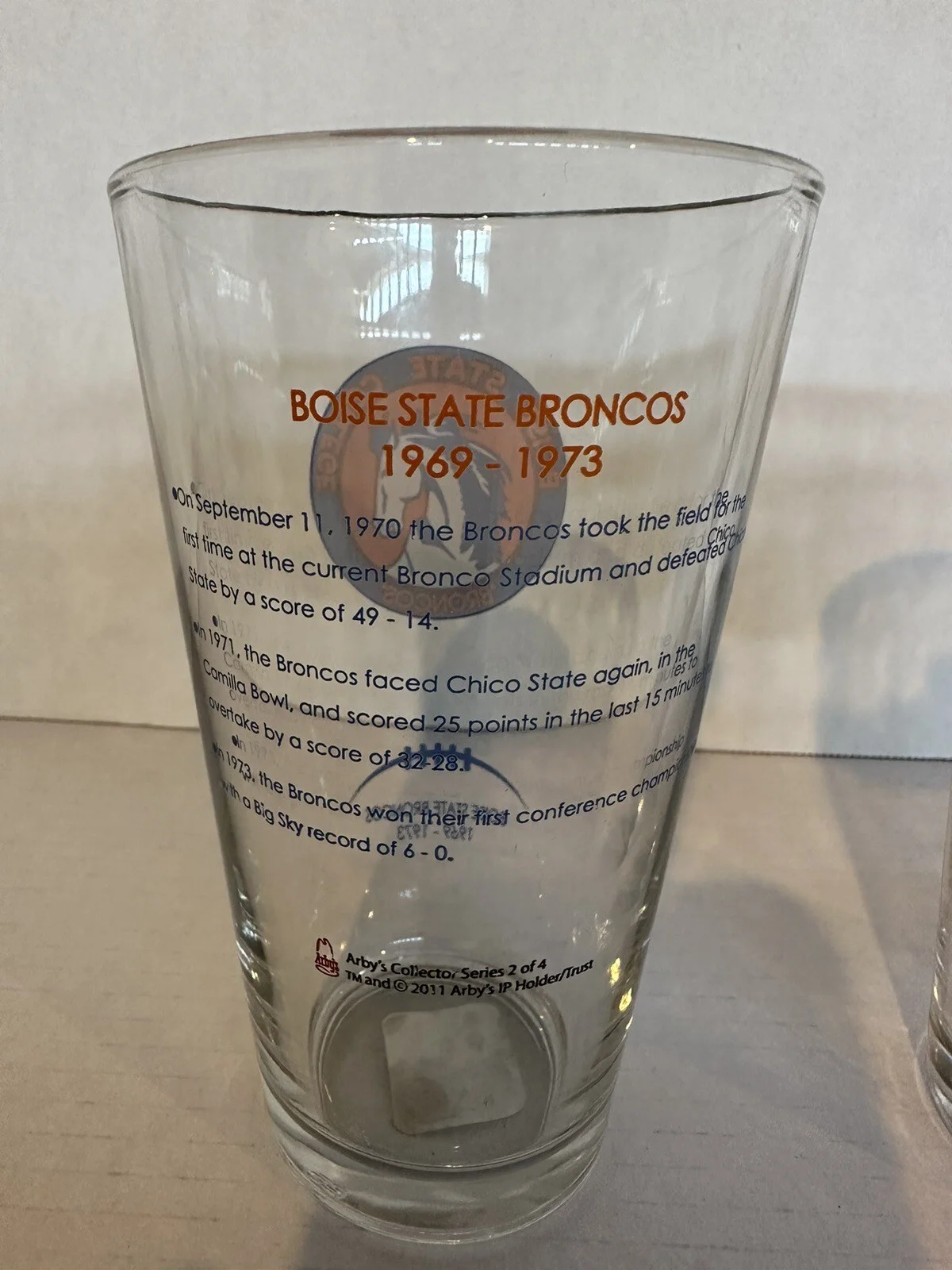 Boise State Broncos 2 Glass Cups 4