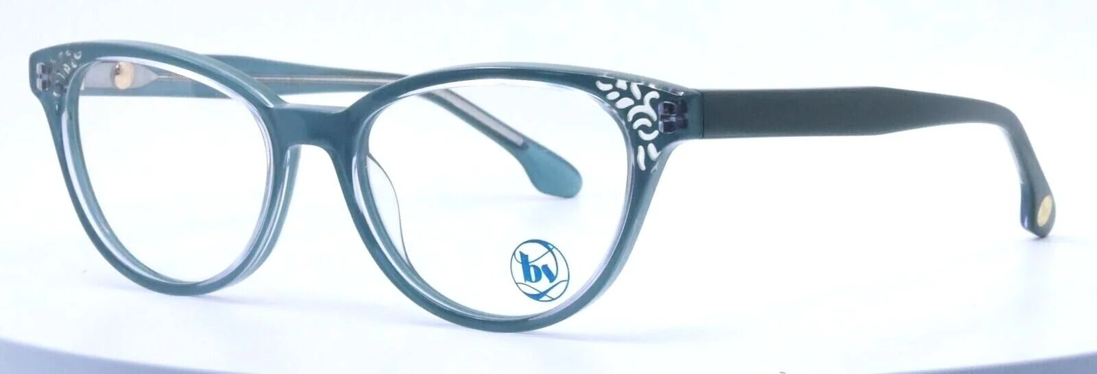 BON VIVANT YVETTE 7368 Coastal Teal Womens Cat Eye Eyeglasses 50-17-140 ITALY