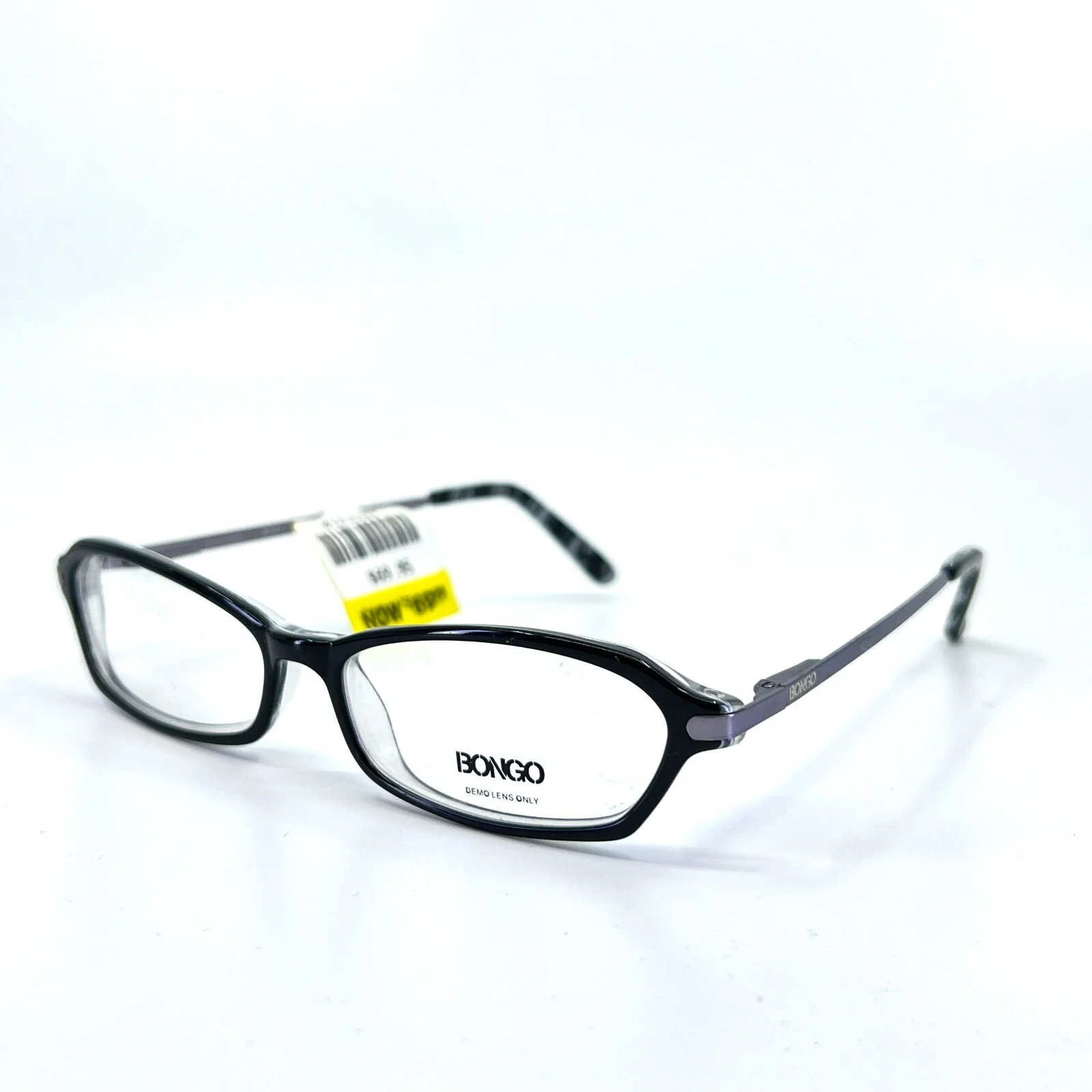 Bongo B Wedge BLK Black Gray Oval Full Rim Eyeglasses Frames 51[]14 135 mm 2