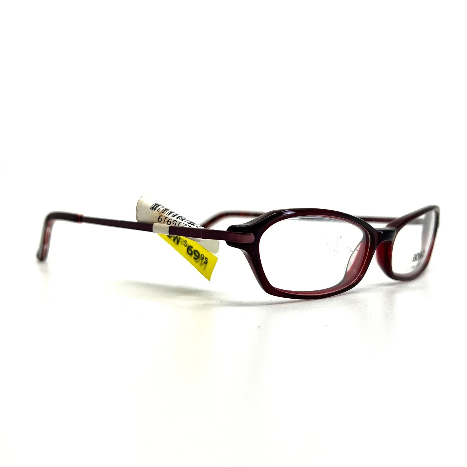 Bongo B Wedge BU Burgundy Red Oval Full Rim Eyeglasses Frames 51[]14 135 mm n1 2