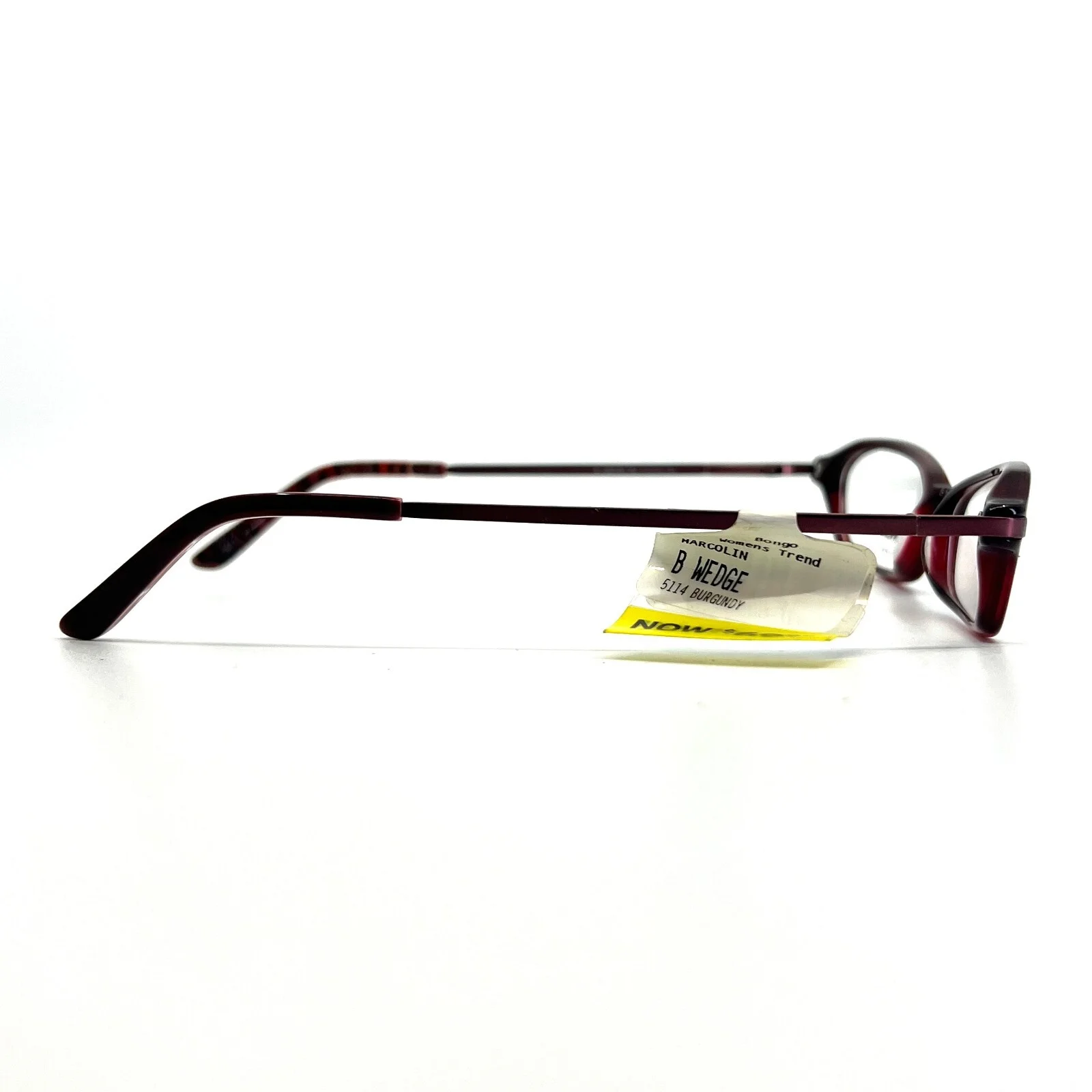 Bongo B Wedge BU Burgundy Red Oval Full Rim Eyeglasses Frames 51[]14 135 mm n1 3