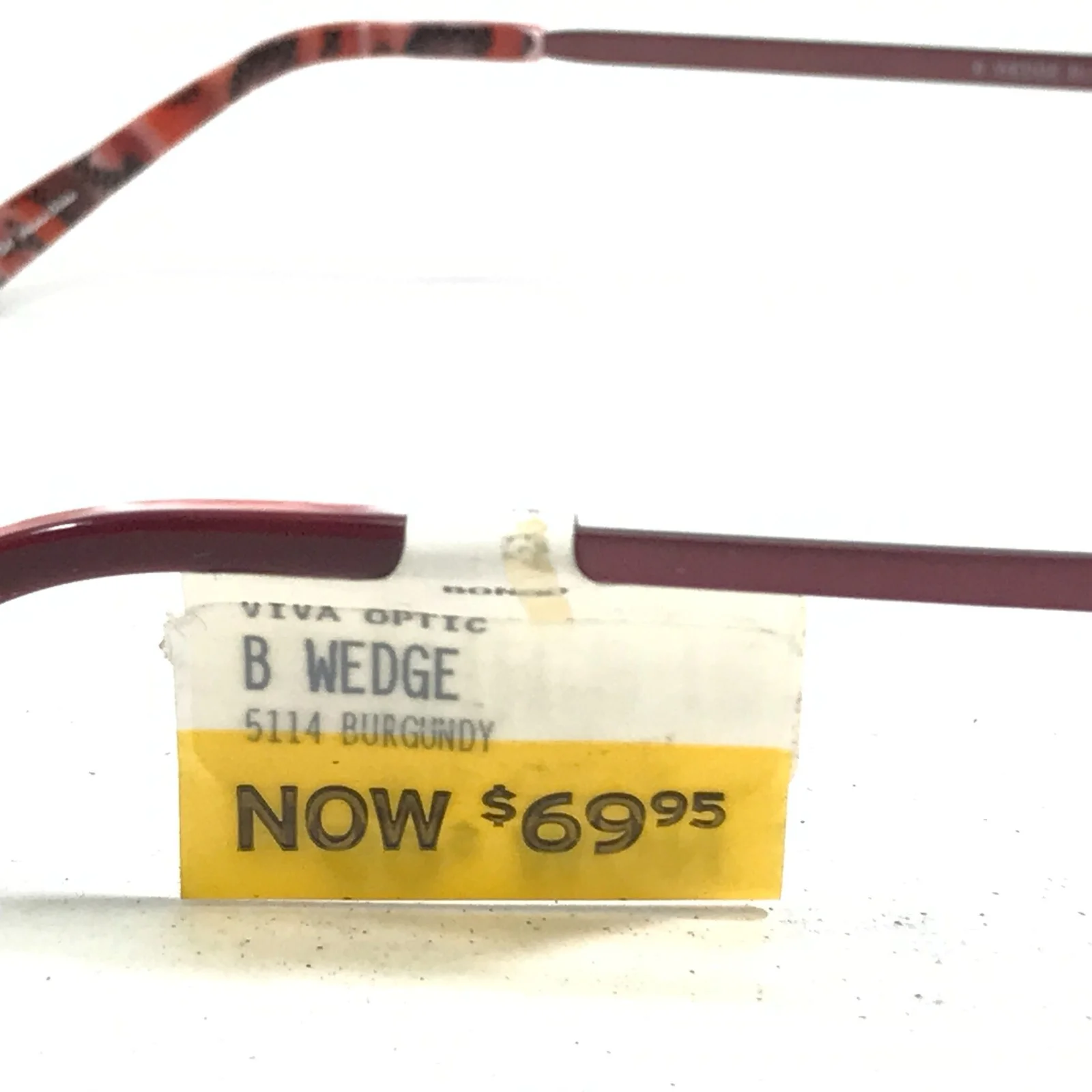 Bongo B WEDGE BU Eyeglasses Frames Red Rectangular Full Rim 51-14-135 4