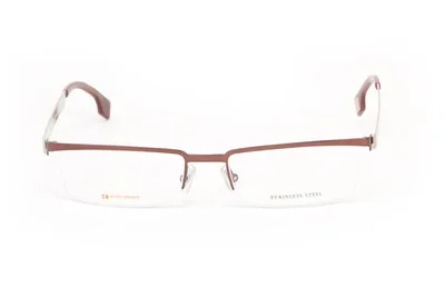 BOSS ORANGE Burgundy Mud Semi-Rimless Eyeglass Frames 54mm B0057 $260 NEW 3