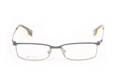 BOSS ORANGE Matte Grey Browline Eyeglass Frames 52mm B0073 $260 NEW 3
