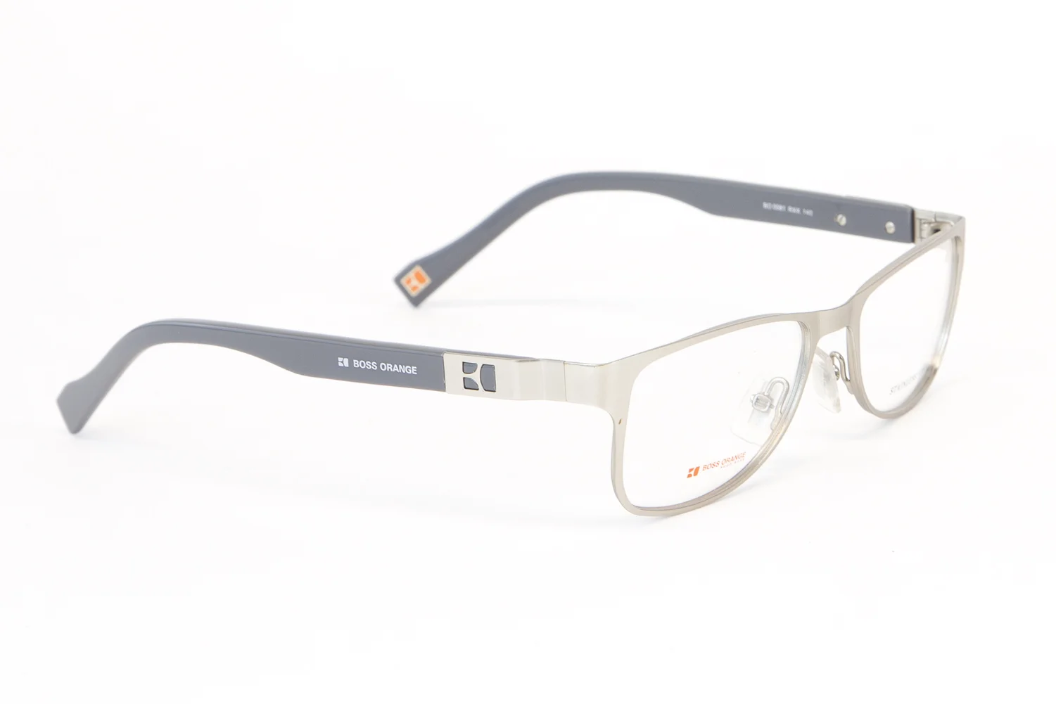 BOSS ORANGE Stainless Steel Rectangular Eyeglass Frames 50mm B0081 $260 NEW 3