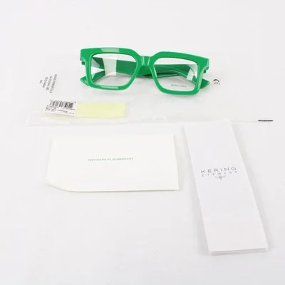 Bottega Veneta BV1216O Rectangle Frames in Green with Non-Rx Transparent Lenses