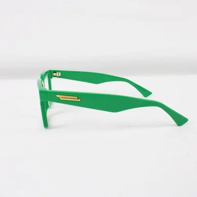 Bottega Veneta BV1216O Rectangle Frames in Green with Non-Rx Transparent Lenses 4