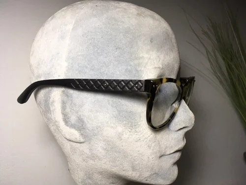 Bottega Veneta Eyeglasses BV 0009O 007 Havana/Black Leather Optical Frame 53mm 4