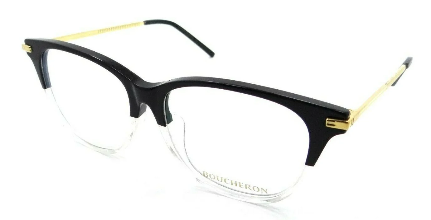 Boucheron Eyeglasses Frames BC0027OA 003 54-16-145 Black / Gold Asian Fit