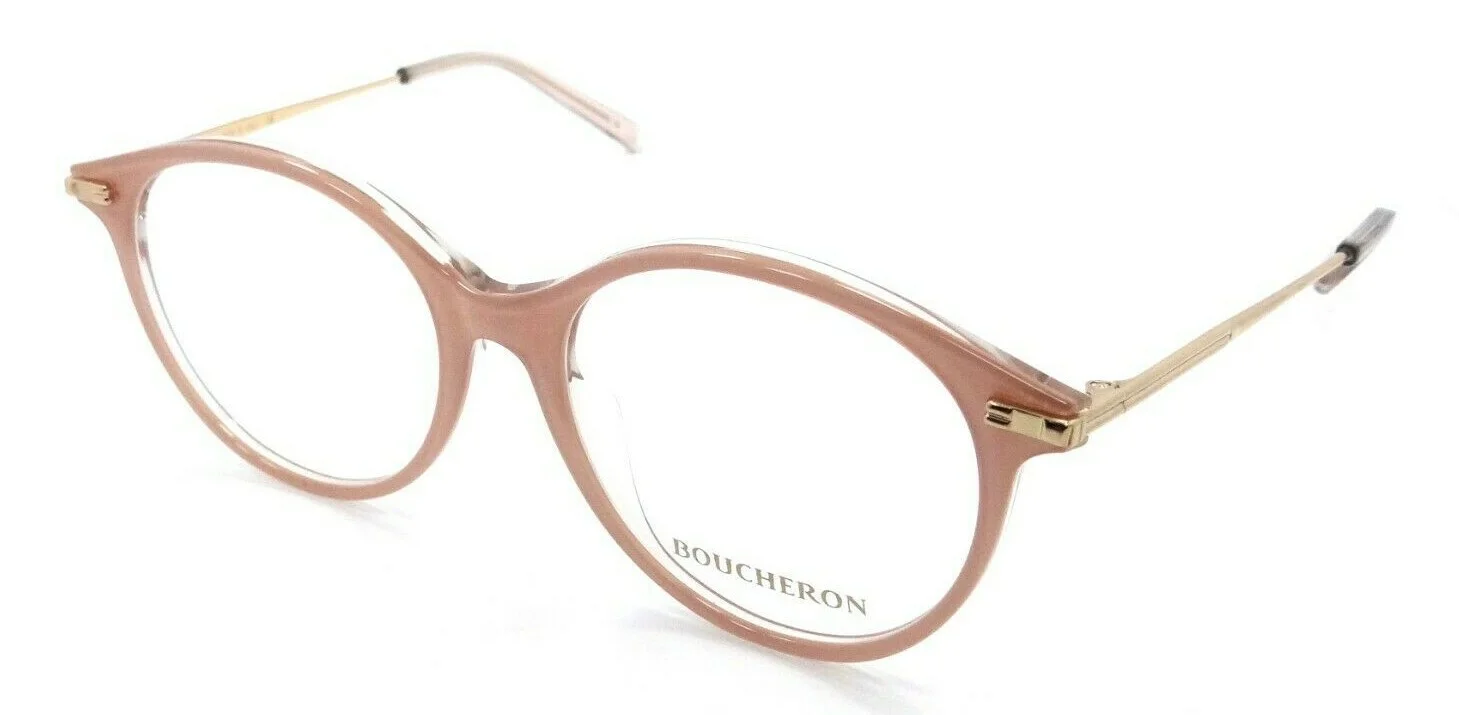 Boucheron Eyeglasses Frames BC0038OA 003 53-17-145 Nude / Gold Asian Fit