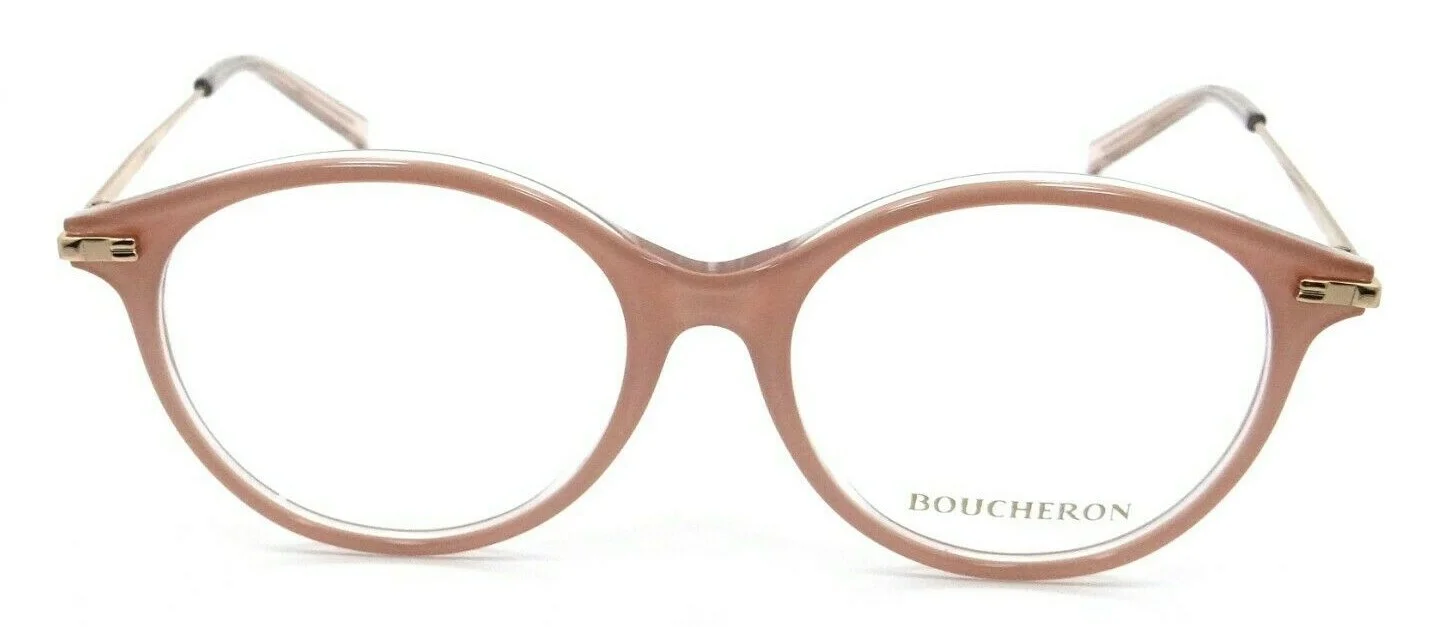 Boucheron Eyeglasses Frames BC0038OA 003 53-17-145 Nude / Gold Asian Fit 2