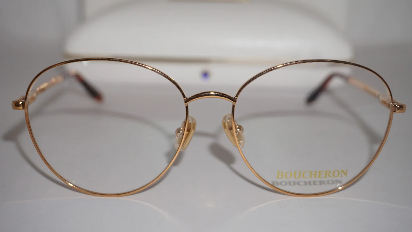 Boucheron New Eyeglasses Oval Gold Gold BC0043O 003 55 16 140