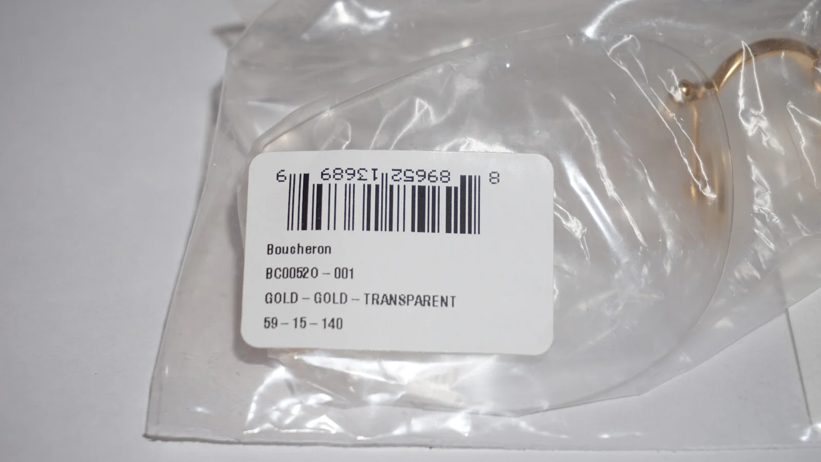 Boucheron New Eyeglasses RX Gold Rimless BC0052O 001 58 15 135 2