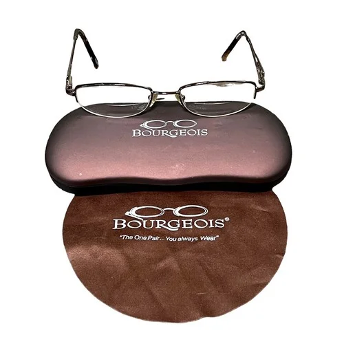 Bourgeois Eyeglass Frames CH7760 C62B Tortoise Silver Glitter Accents Full Rim
