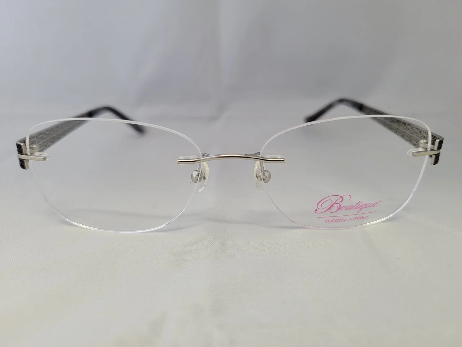 Boutique Totally Rimless Filigree Silver Rimless Eyeglasses 54-17-135