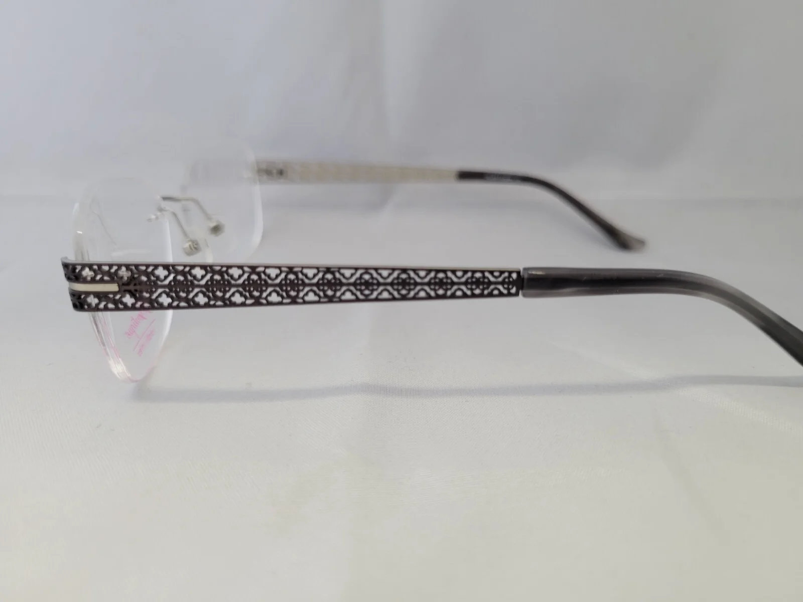 Boutique Totally Rimless Filigree Silver Rimless Eyeglasses 54-17-135 3