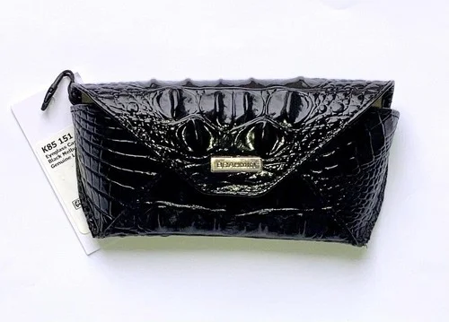 BRAHMIN Black Eyeglass Case Melbourne Croc Embossed Leather K8515100001 SOLD OUT 2