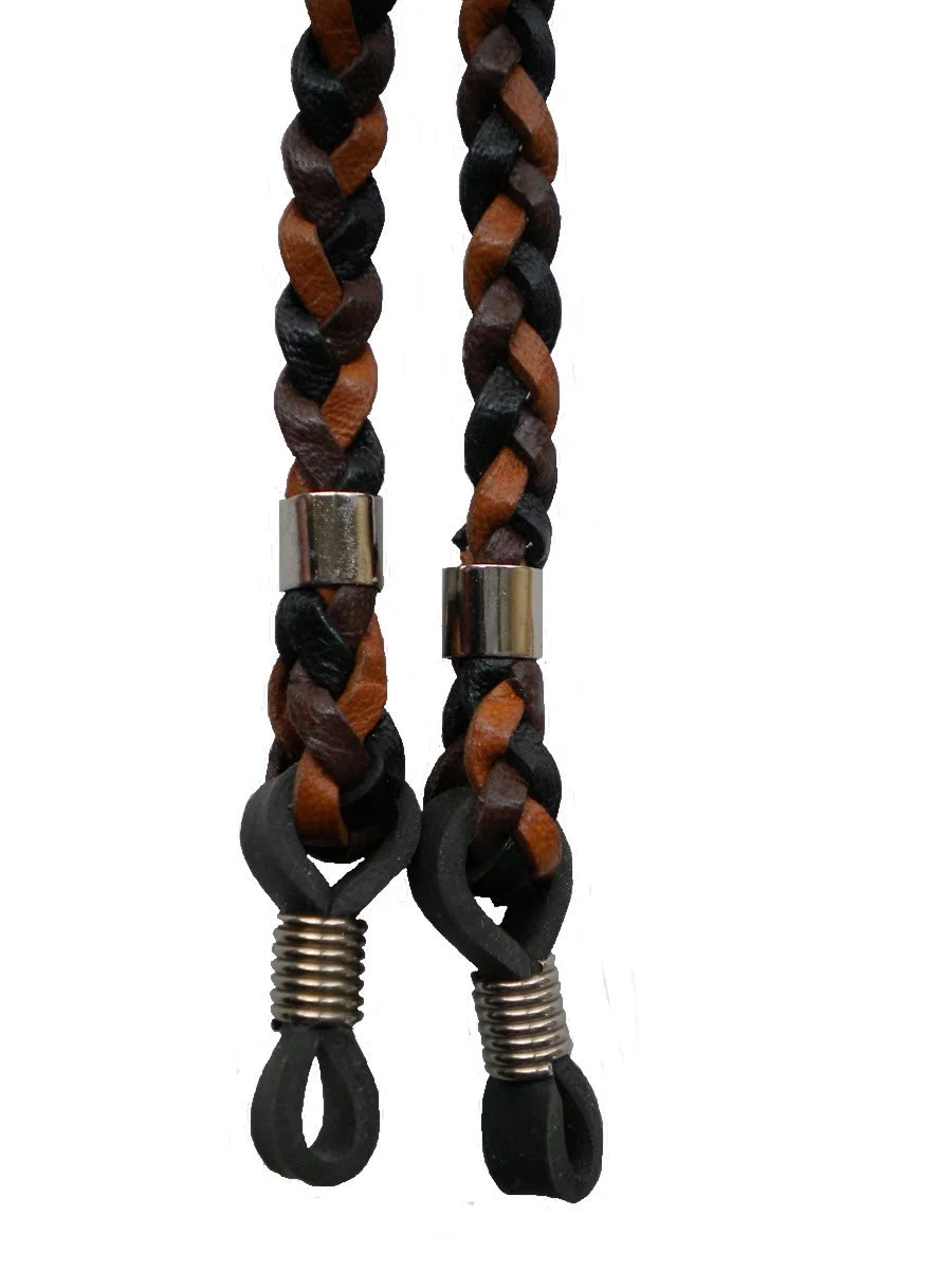 Braided Leather Eyeglass Sunglass Leash Retainer Holder Lanyard 24 4
