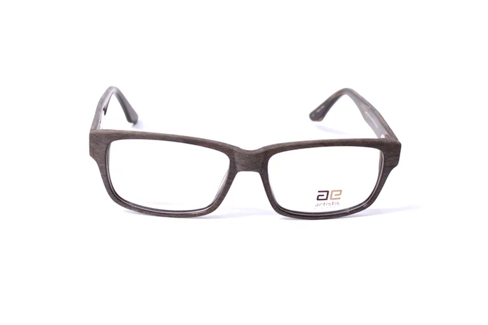 BRAND NEW ART 306 ARTISTIK EYEGLASSES SQUARE BROWN WOOD SIZE:54-16-145 3