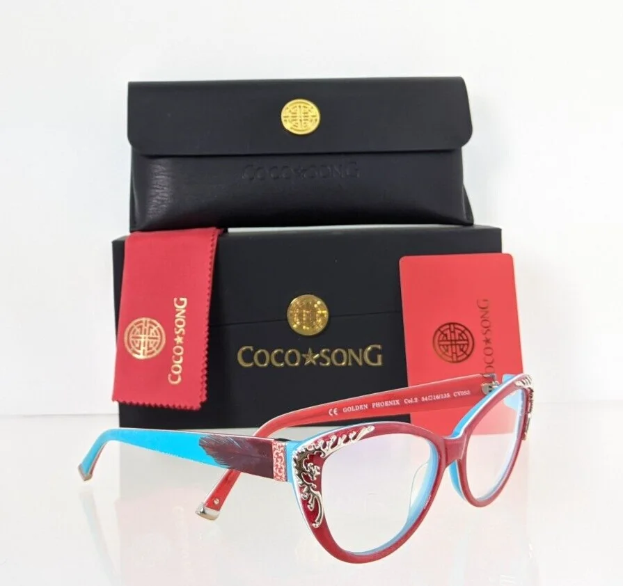 Brand New Authentic COCO SONG Eyeglasses Golden Phoenix Col. 4 54mm CV093 2
