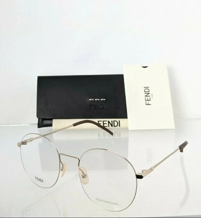 Brand New Authentic Fendi Eyeglasses 0049 01Q 62mm Gold Frame 0049
