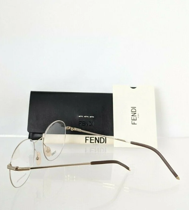 Brand New Authentic Fendi Eyeglasses 0049 01Q 62mm Gold Frame 0049 4