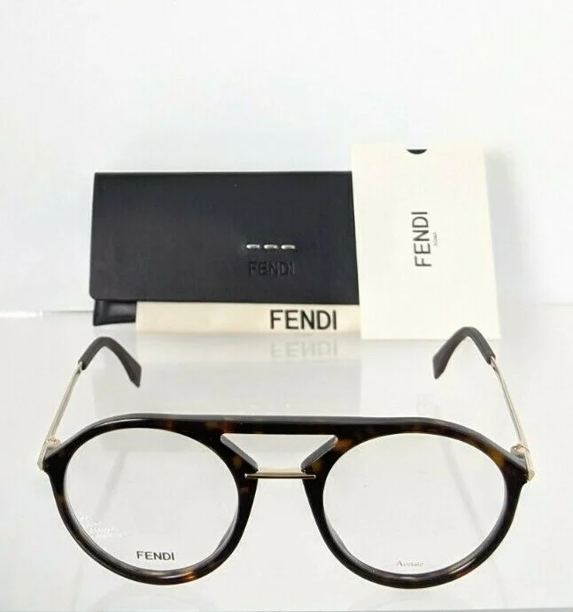 Brand New Authentic Fendi Eyeglasses FF 0034 086 50mm Tortoise Frame 0034 3