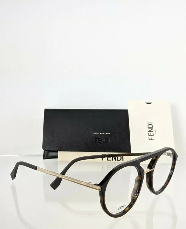 Brand New Authentic Fendi Eyeglasses FF 0034 086 50mm Tortoise Frame 0034 4