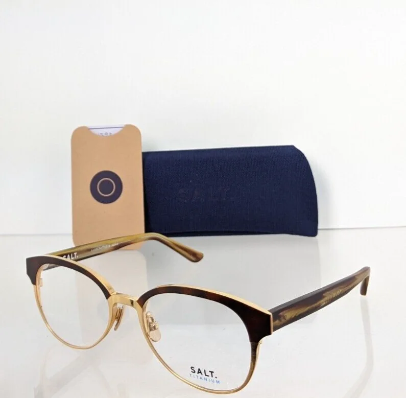Brand New Authentic SALT Eyeglasses MADISON CPHG 54mm Brown & Gold Frame