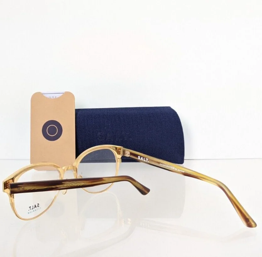 Brand New Authentic SALT Eyeglasses MADISON CPHG 54mm Brown & Gold Frame 4