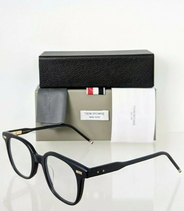 Brand New Authentic Thom Browne Eyeglasses TBX405-C-Navy Gold TB405 47mm Frame 3