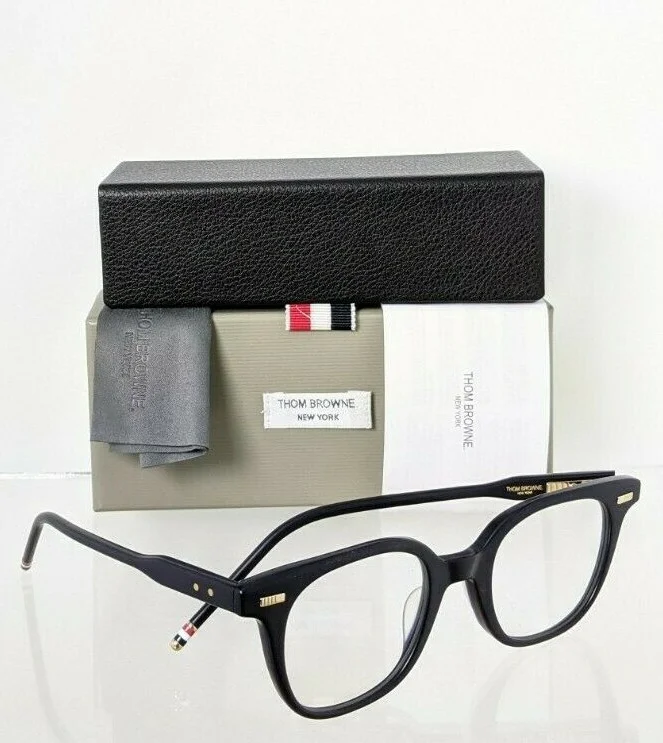 Brand New Authentic Thom Browne Eyeglasses TBX405-C-Navy Gold TB405 47mm Frame 4