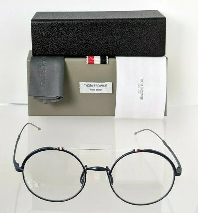 Brand New Authentic Thom Browne Eyeglasses TBX910-49-03 TBX910 Navy Silver Frame 3