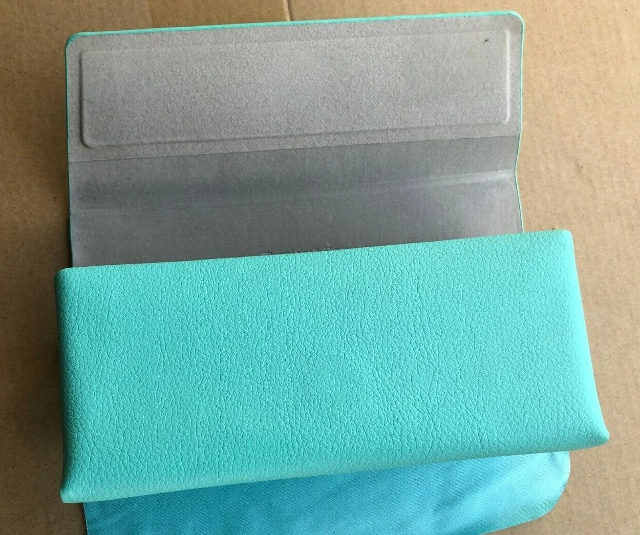 Brand new Authentic-Tiffany Eyeglass-Sunglass Leather Case With Cleaning Cloth 3