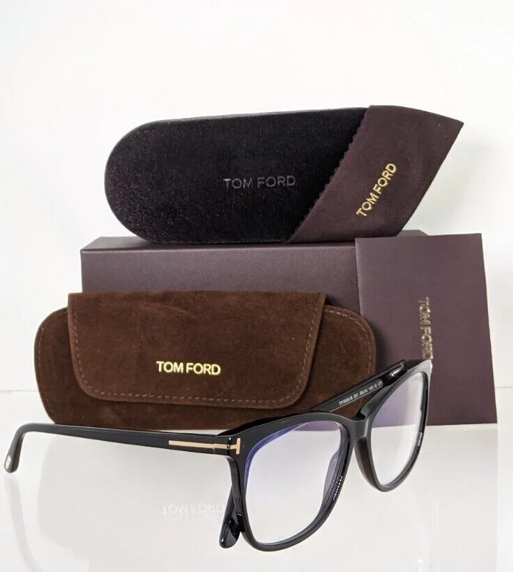 Brand New Authentic Tom Ford TF 5690 Eyeglasses 001 FT 5690-B 55mm with Clip on 4