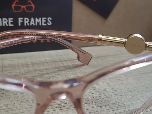 Brand New Authentic Versace Eyeglasses MOD. 3311 5322 52mm Clear Pink 3