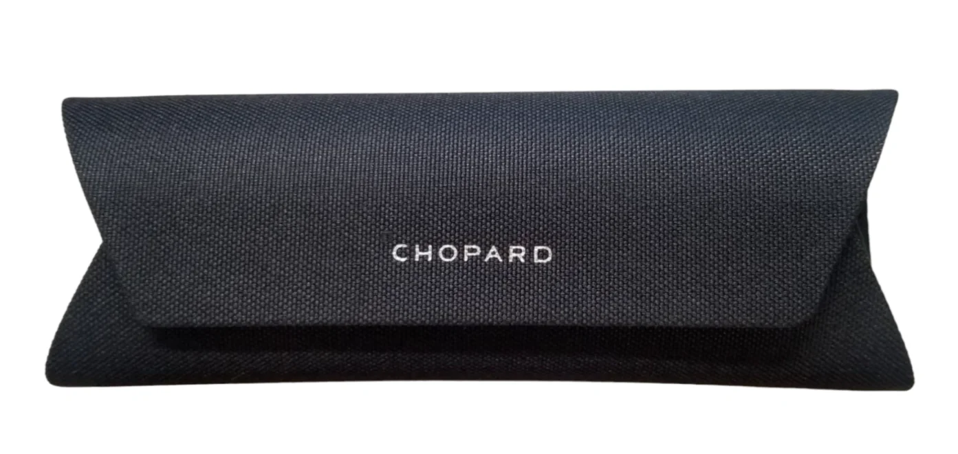 Brand New! Black Chopard Eyeglass Case and Cloth Soft, Fabric Glasses Holder
