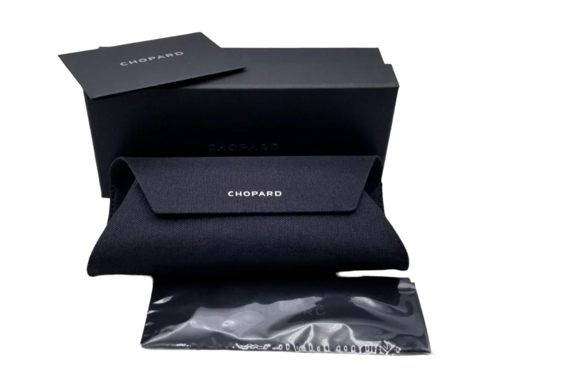 Brand New! Black Chopard Eyeglass Case and Cloth Soft, Fabric Glasses Holder 2